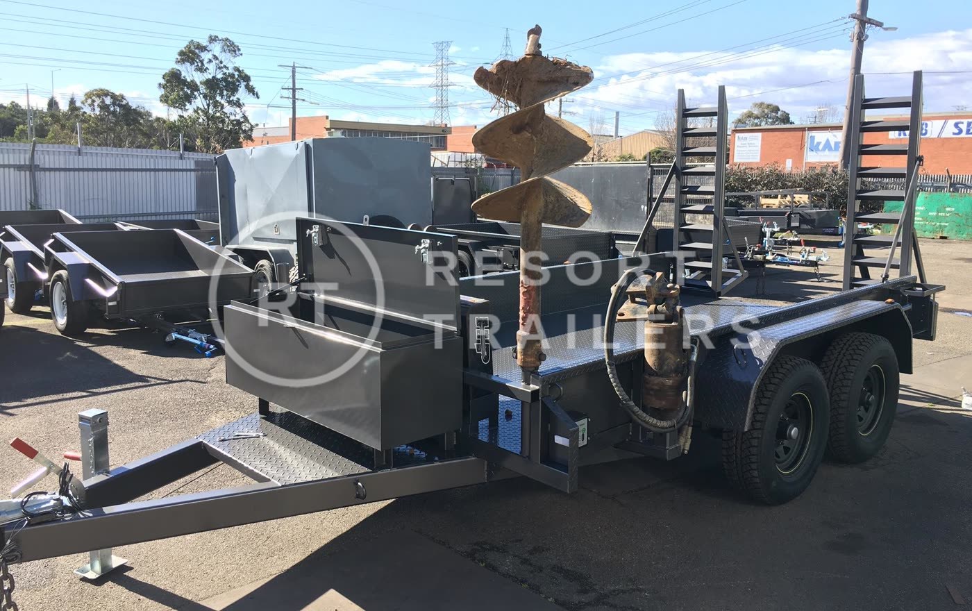 A custom plant trailer built by Resort Trailers
