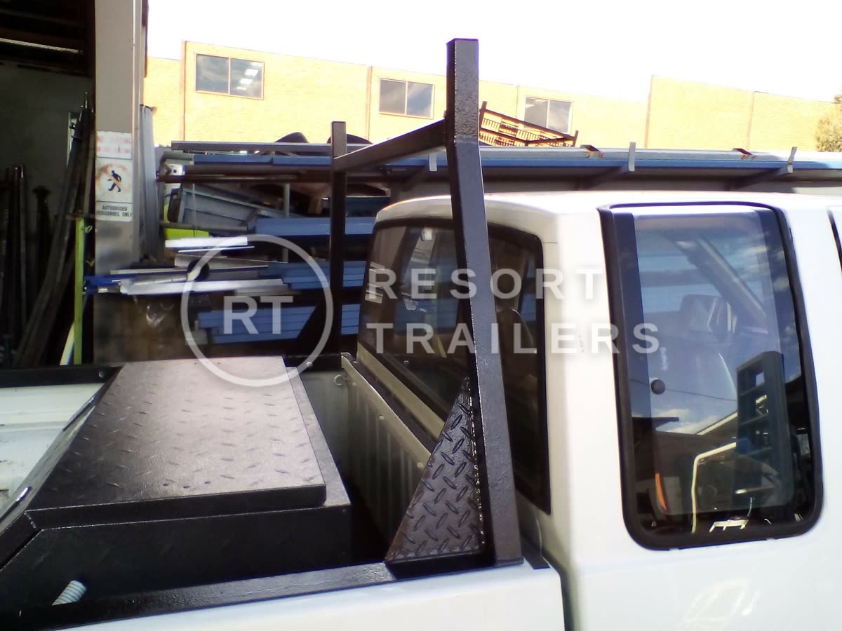 Site box on truck — built by Resort Trailers